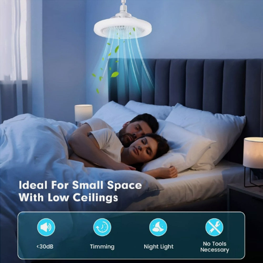 Ceiling Light with Fan and Remote, Timing, 3 Color Dimmable LED, 3 Speeds New