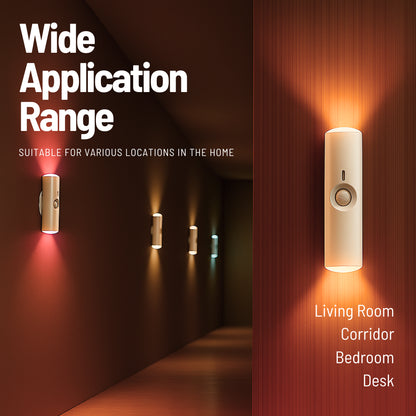 Magnetic RGB LED Night Light, Smart Motion Sensor, USB Rechargeable Lamp