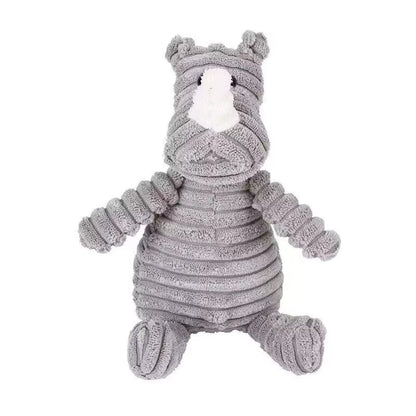 Corduroy Plush Dog Toys - Squeaky and Bite-Resistant Chew Toys for Small and Large Dogs