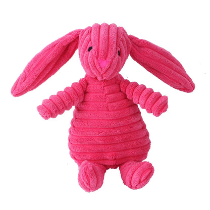 Corduroy Plush Dog Toys - Squeaky and Bite-Resistant Chew Toys for Small and Large Dogs