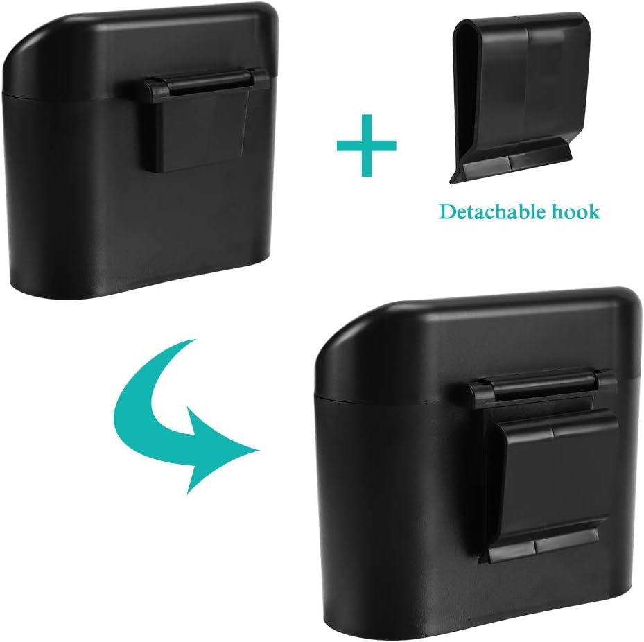 Car Trash Can with Lid, Mini Auto Dustbin Garbage Organizer with 30 Pcs Plastic Trash Bag