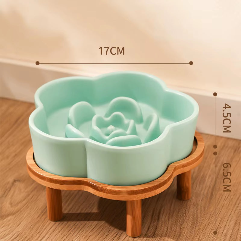 Ceramic Slow Food Bowl Anti-Choking Cat Feeding Food Bowl