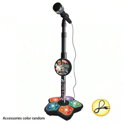 Children's Portable Karaoke Microphone Stand, Durable Electronic Karaoke Toy for Parties