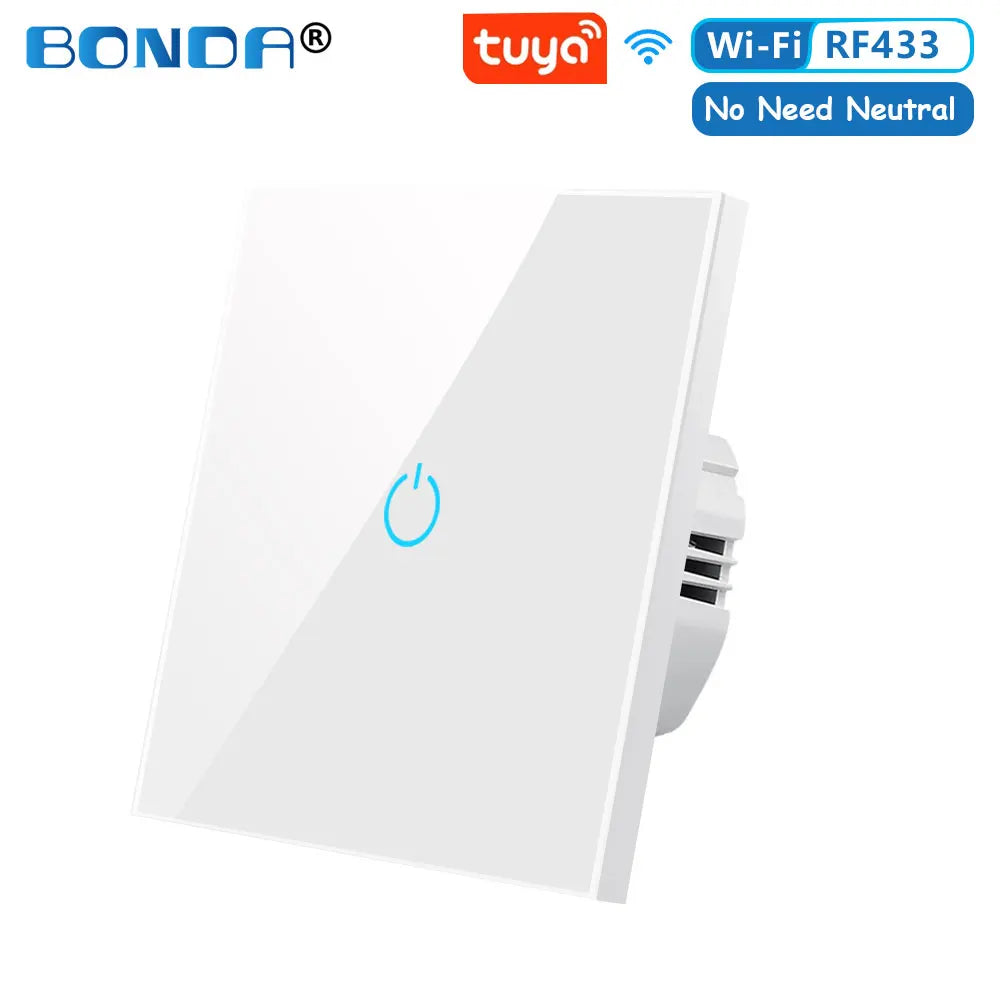 Alexa RF433 No Neutral Tuya Control Works with Touch Switches - EditWell