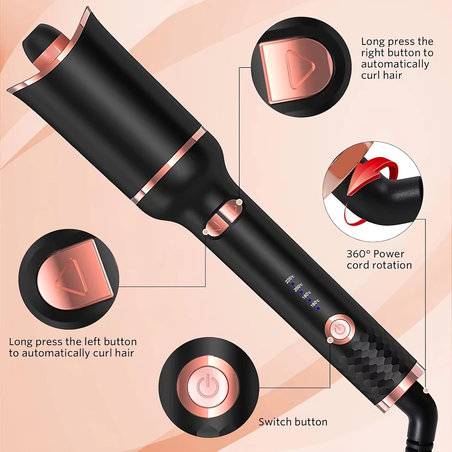 Auto Hair Curler — Perfect Salon Curls in Seconds, Zero Effort, Zero Burns - EditWell