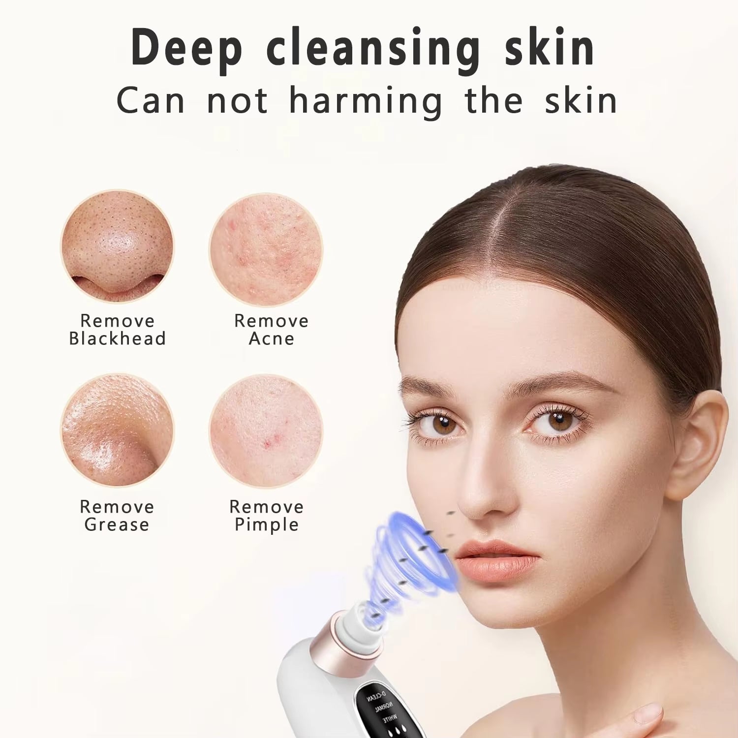 Blackhead Remover Pore Vacuum Face Cleaner Electric Pimple Acne Black Head Removal Rechargeable - EditWell
