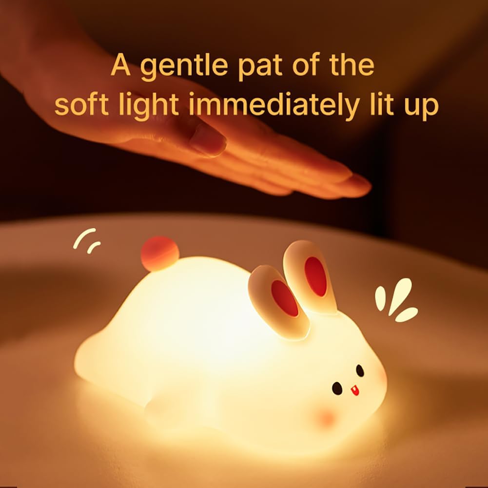 Bunny Baby Night Light, Portable LED Baby Night Light Kids Night Lamp - EditWell