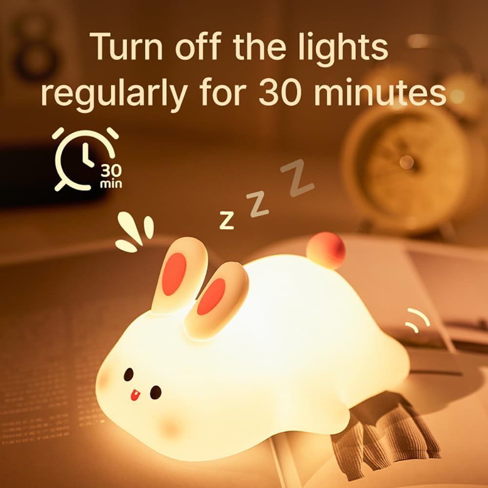 Bunny Baby Night Light, Portable LED Baby Night Light Kids Night Lamp - EditWell