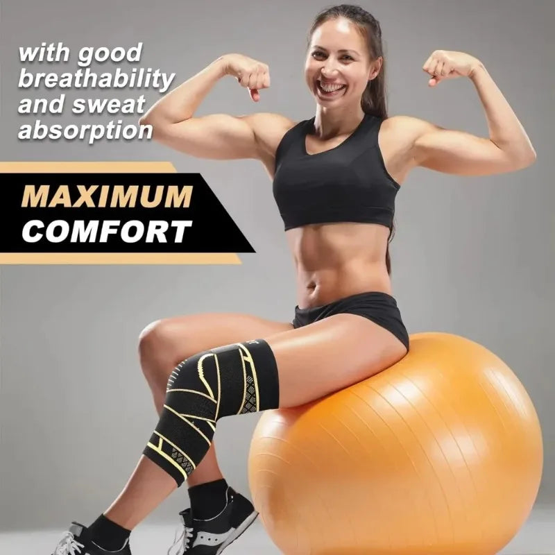 CopperFlex 360 - 3D Knee Compression Support Sleeve - EditWell