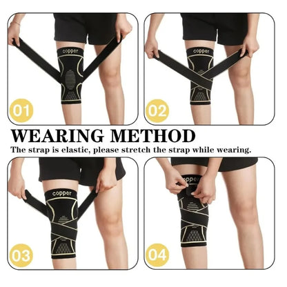 CopperFlex 360 - 3D Knee Compression Support Sleeve - EditWell