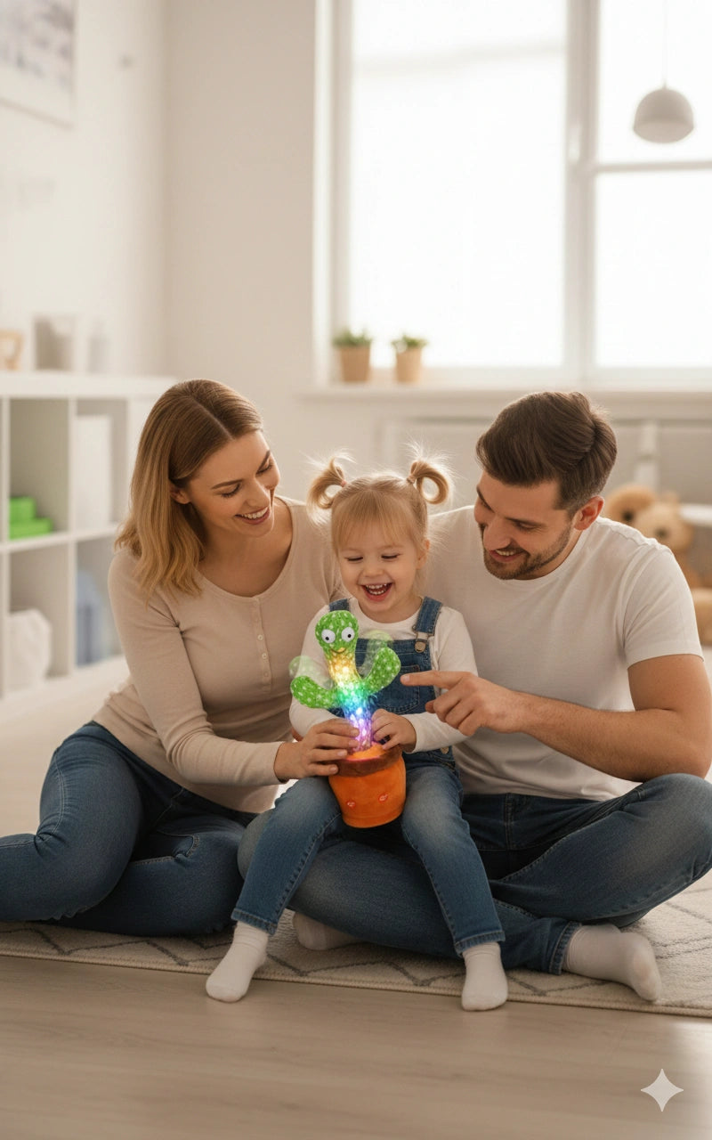 Dancing Cactus Toy — Talks, Sings & Repeats | 120 Songs Musical Plush Speaker | Best Kids Gift - EditWell