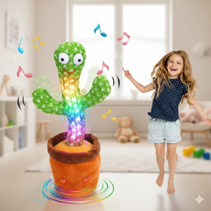 Dancing Cactus Toy — Talks, Sings & Repeats | 120 Songs Musical Plush Speaker | Best Kids Gift - EditWell