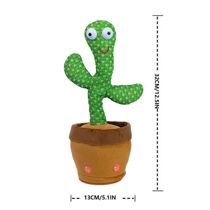 Dancing Cactus Toy — Talks, Sings & Repeats | 120 Songs Musical Plush Speaker | Best Kids Gift - EditWell