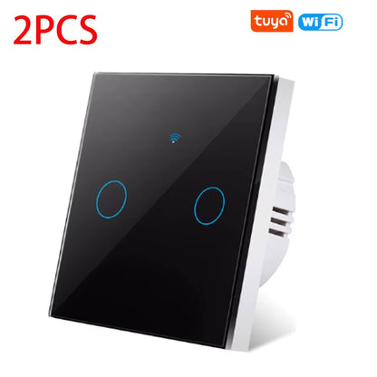 EU Wifi Smart Light Switches Touch Switch RF433 No Neutral Wire Smart Home Life - EditWell