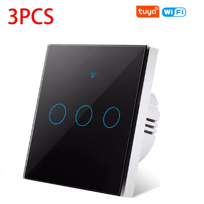 EU Wifi Smart Light Switches Touch Switch RF433 No Neutral Wire Smart Home Life - EditWell