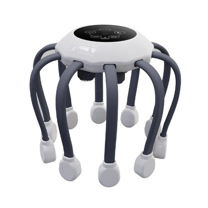 Electric Head Scalp Massager 360° | 4 Contact Points | Multiple Modes | Adjustable Intensity | Smart Timer | Stress Headache & Fatigue Relief | USB Rechargeable - EditWell