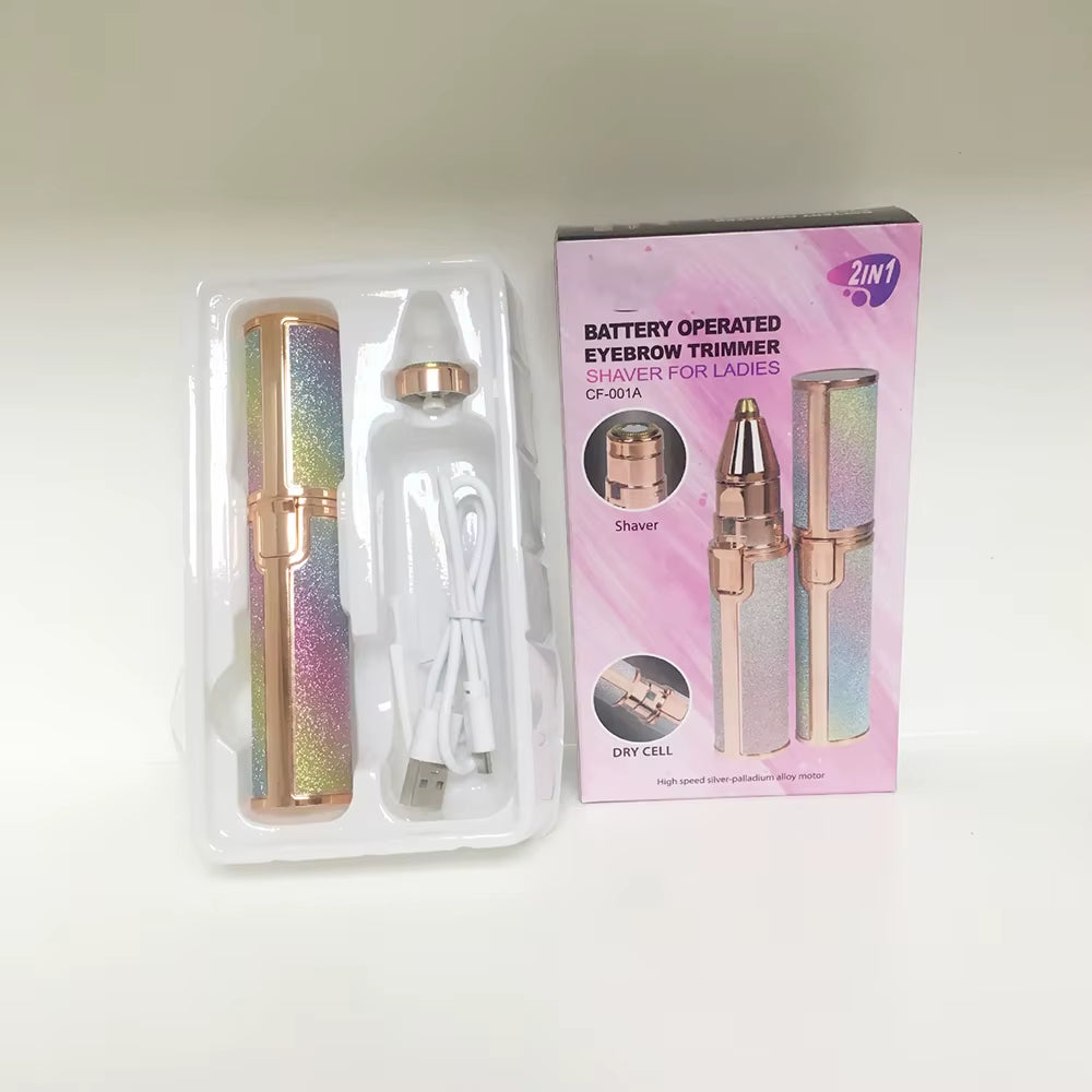 Eyebrow Trimmer Women'S Body Facial Lip Epilator Rechargeable Mini Shave Shaver