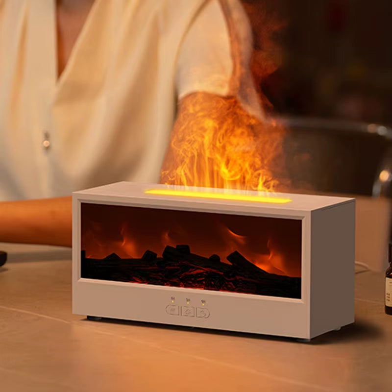 Flame Aromatherapy Machine Simulated 3D, Essential Oil Humidifier - EditWell