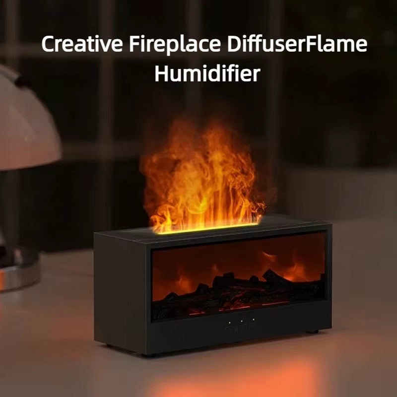 Flame Aromatherapy Machine Simulated 3D, Essential Oil Humidifier - EditWell