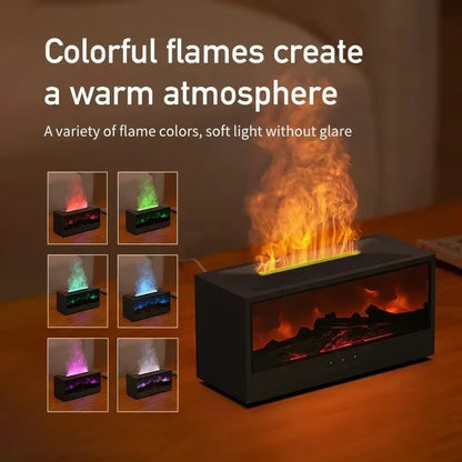Flame Aromatherapy Machine Simulated 3D, Essential Oil Humidifier - EditWell