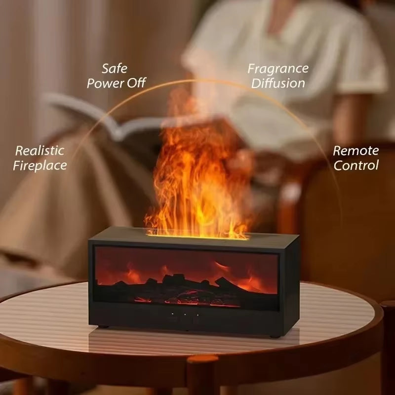 Flame Aromatherapy Machine Simulated 3D, Essential Oil Humidifier - EditWell