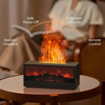 Flame Aromatherapy Machine Simulated 3D, Essential Oil Humidifier - EditWell