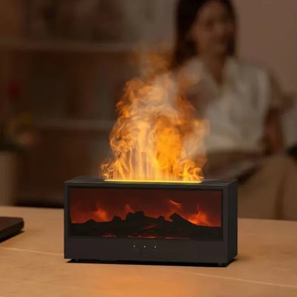 Flame Aromatherapy Machine Simulated 3D, Essential Oil Humidifier - EditWell
