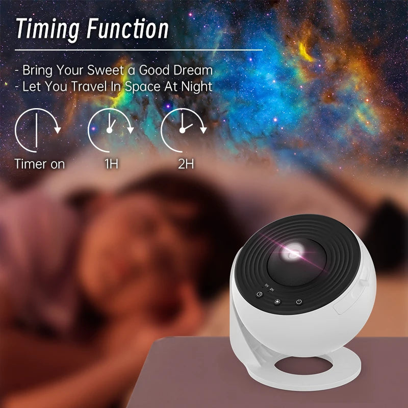 Galaxy Star Projector 12-in-1 Planetarium Lamp | 360° Rotating Night Light | HD Film Projection | Kids Bedroom Décor | Christmas Valentine's Day Gift - EditWell