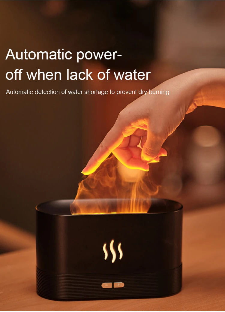 FlameMist Aura  – Ultrasonic Aroma Diffuser & Flame Humidifier