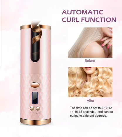 CurlEase Pro – Portable Wireless Automatic Hair Curler