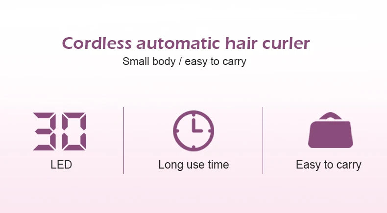 CurlEase Pro – Portable Wireless Automatic Hair Curler