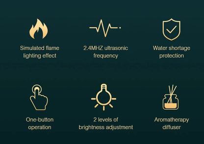 FlameMist Aura  – Ultrasonic Aroma Diffuser & Flame Humidifier