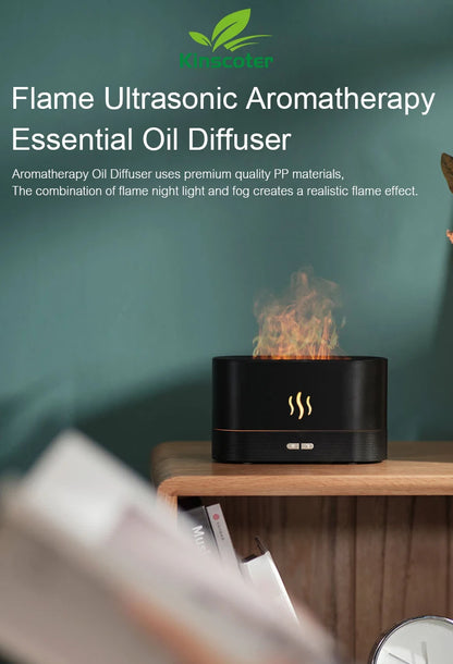 FlameMist Aura  – Ultrasonic Aroma Diffuser & Flame Humidifier