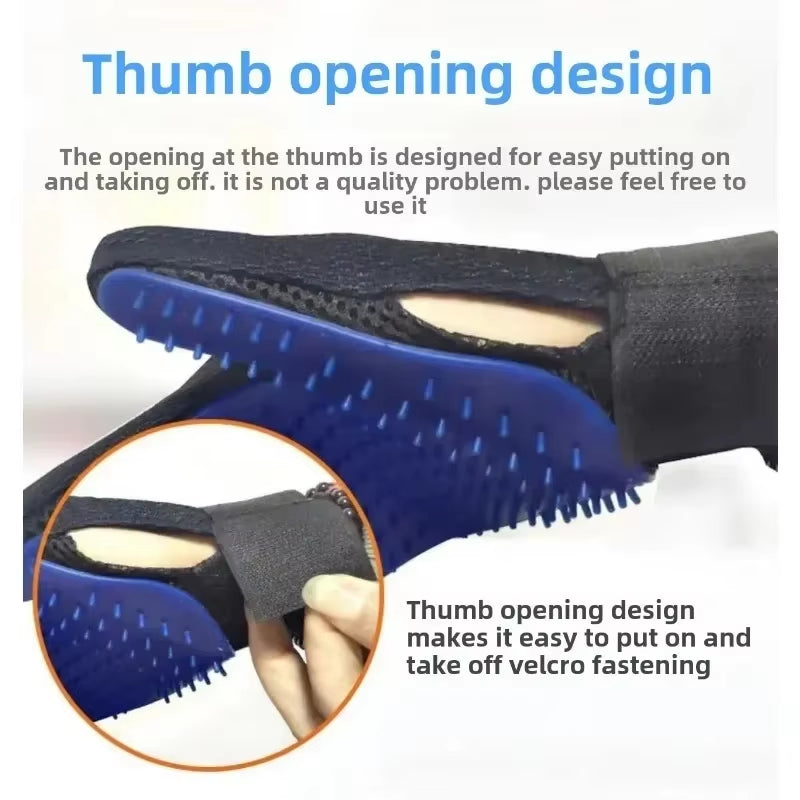 Hair Removal Gloves Clean Rubber Floating Brush Massage Clean Glove - EditWell
