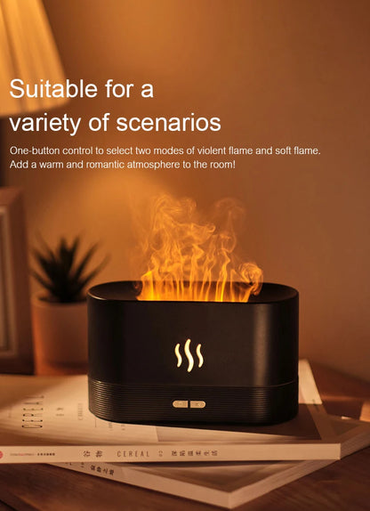 FlameMist Aura  – Ultrasonic Aroma Diffuser & Flame Humidifier