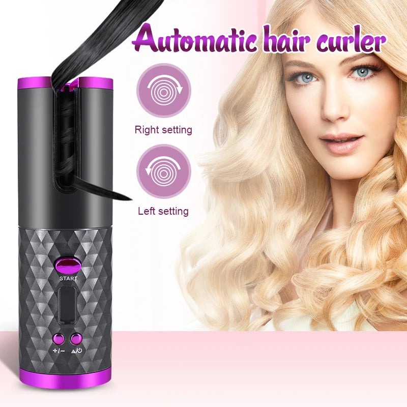 CurlEase Pro – Portable Wireless Automatic Hair Curler