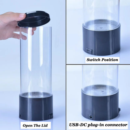 Jellyfish Lamp LED Night Light – 8 Colour RGB, Remote Control, USB-C Rechargeable - EditWell
