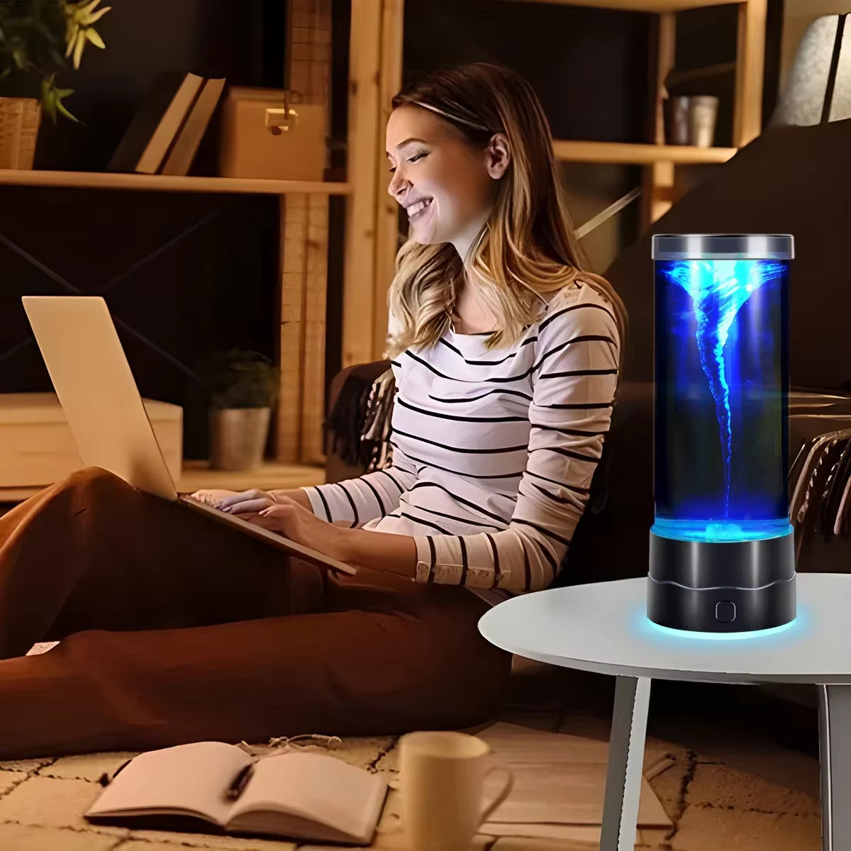 LED Tornado Night Light USB Multi-Colour Changing Atmosphere Lamp Creative Home Decor Lamp Children'S Birthday & Christmas Gift - EditWell
