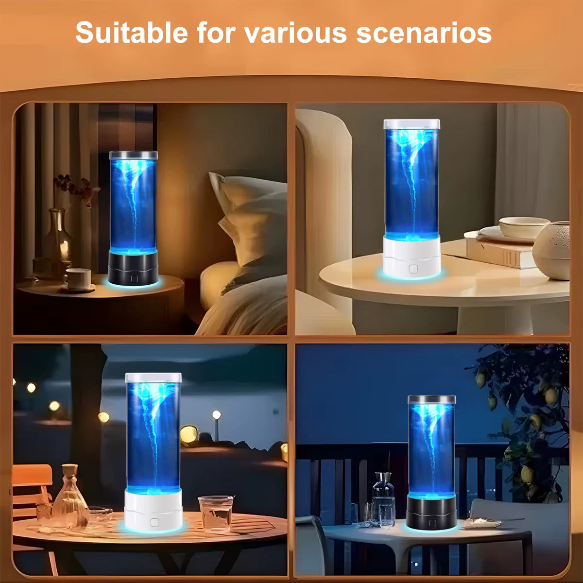 LED Tornado Night Light USB Multi-Colour Changing Atmosphere Lamp Creative Home Decor Lamp Children'S Birthday & Christmas Gift - EditWell