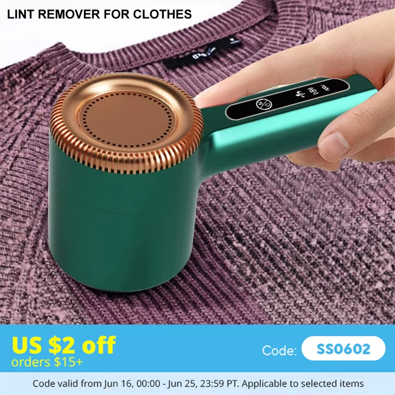 Lint Remover for Clothes Usb Rechargeable Hair Ball Trimmer Fuzz Clothes Sweater Shaver - EditWell