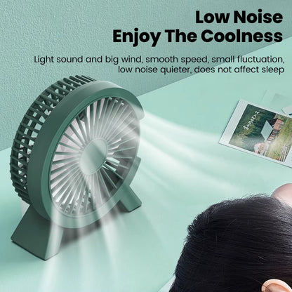 Mini USB Rechargeable Table Fan Portable USB Small Fan Fan for Student - EditWell