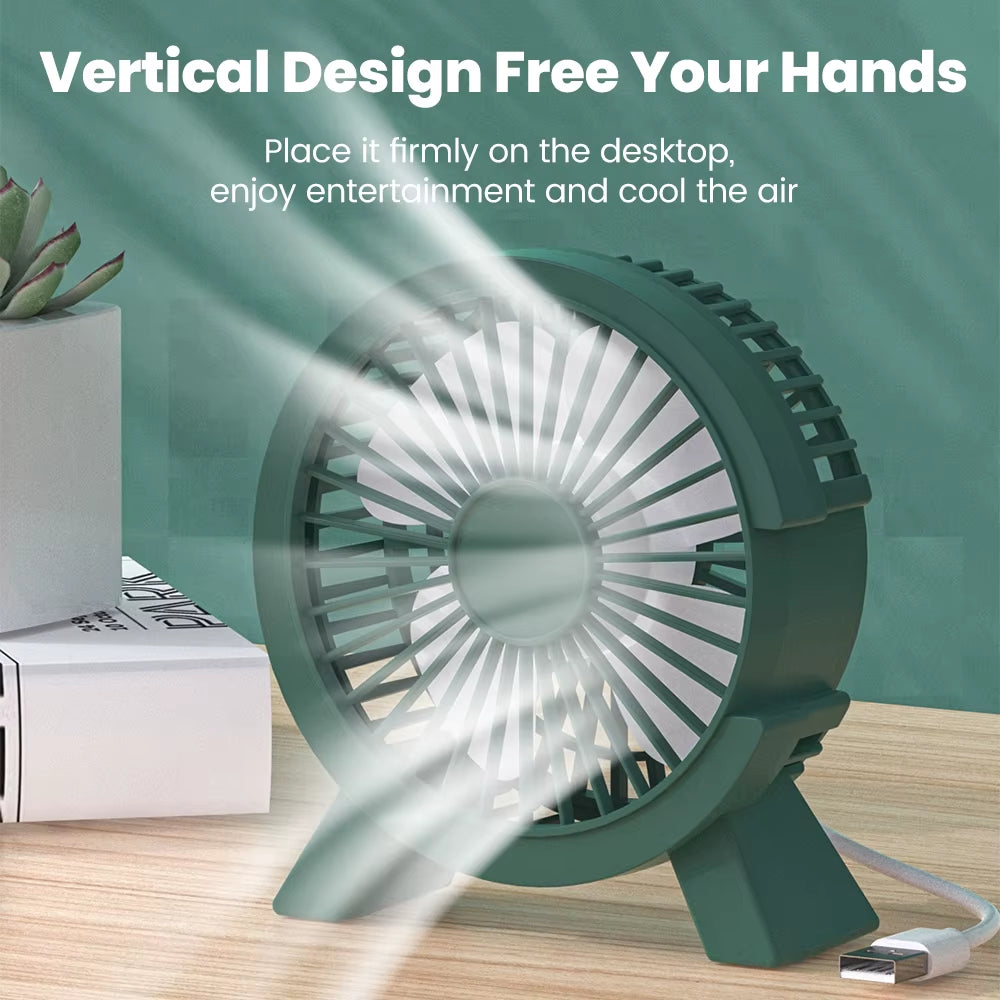 Mini USB Rechargeable Table Fan Portable USB Small Fan Fan for Student - EditWell