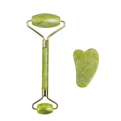 Natural Jade Roller Massager for Face Roller Facial Liftting Anti-Wrinkle Gua Sha Jade Stone Skin Care Tool - EditWell
