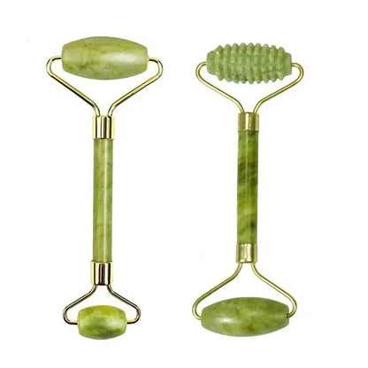 Natural Jade Roller Massager for Face Roller Facial Liftting Anti-Wrinkle Gua Sha Jade Stone Skin Care Tool - EditWell