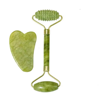 Natural Jade Roller Massager for Face Roller Facial Liftting Anti-Wrinkle Gua Sha Jade Stone Skin Care Tool - EditWell