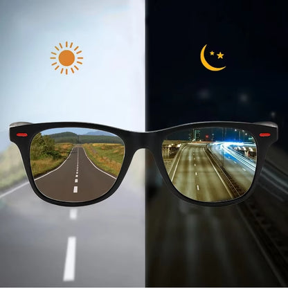 PC Frame Polarized Sunglasses Men Outdoor Night Glasses Goggles - EditWell