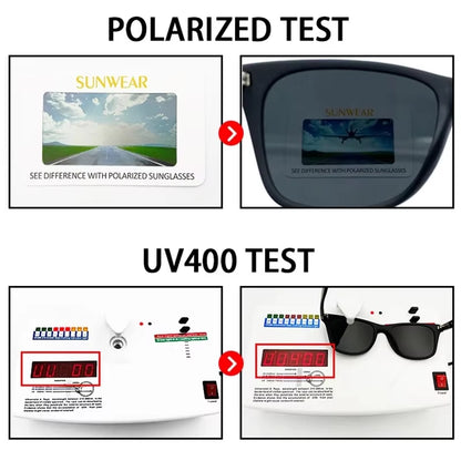 PC Frame Polarized Sunglasses Men Outdoor Night Glasses Goggles - EditWell