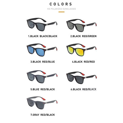 PC Frame Polarized Sunglasses Men Outdoor Night Glasses Goggles - EditWell