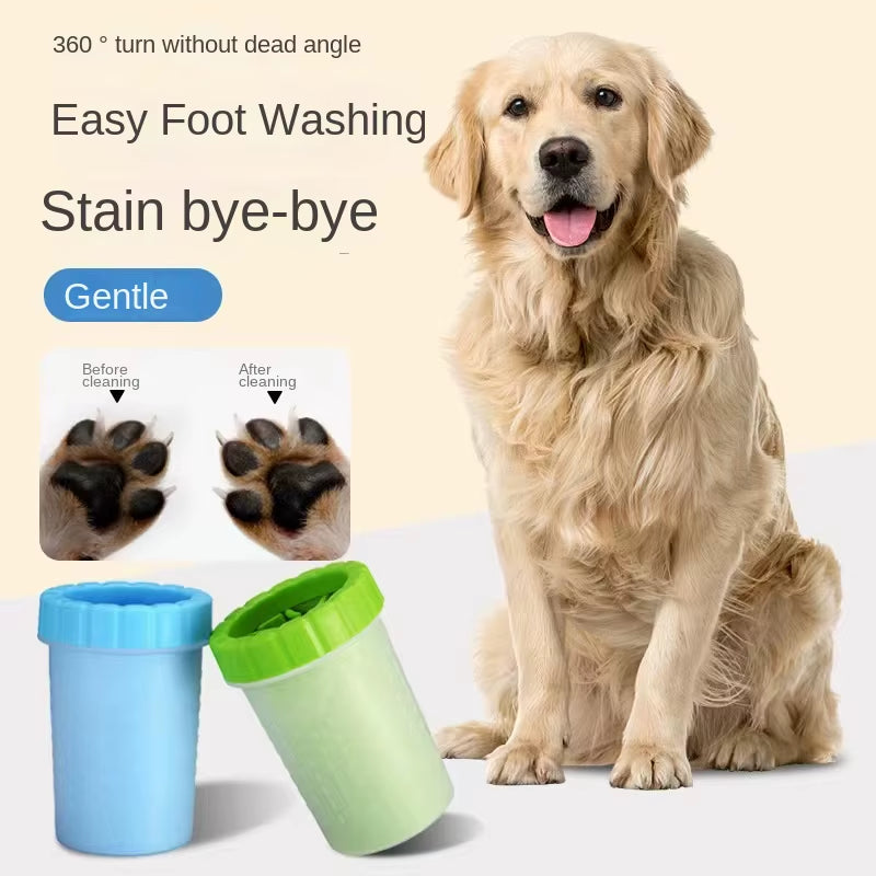Pet Foot Washing Cup Dog Bath Pet Beauty Cleaning Wipe Free Automatic - EditWell