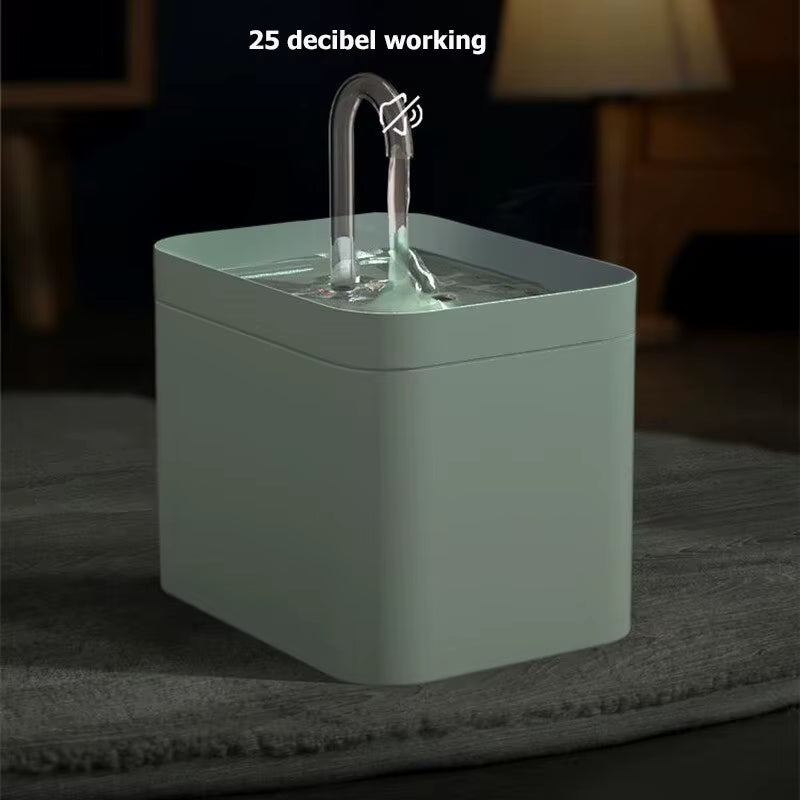 Pet Water Dispenser Auto Filter Electric Mute Cat Drinker 1.5L Recirculate Filtring - EditWell